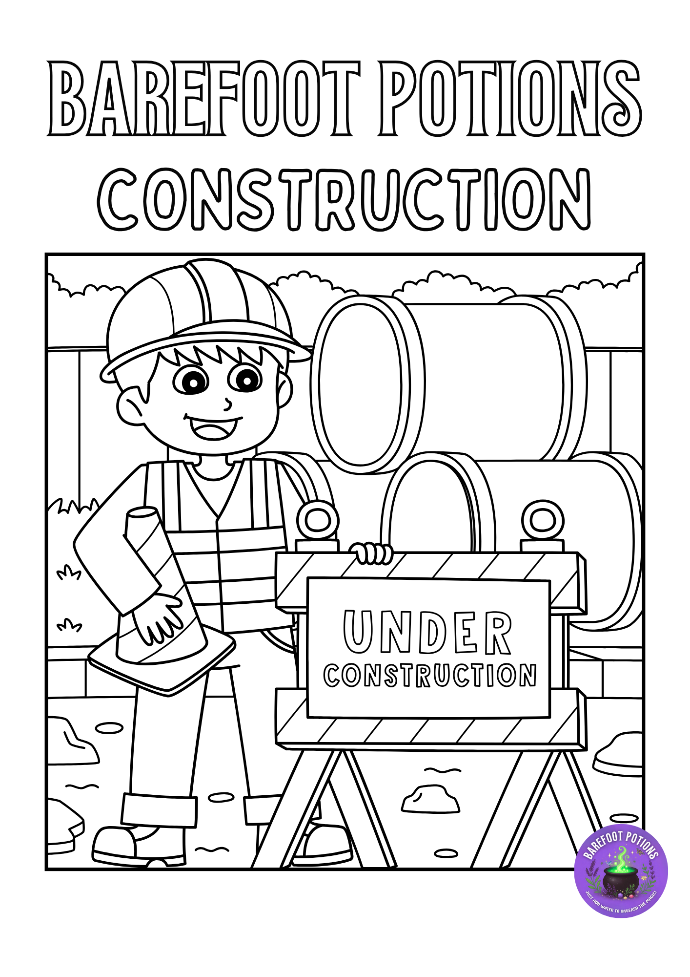 Construction Colouring in sheet