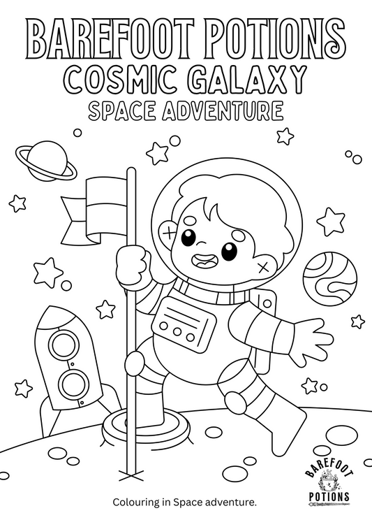 Cosmic Galaxy Colouring in sheet
