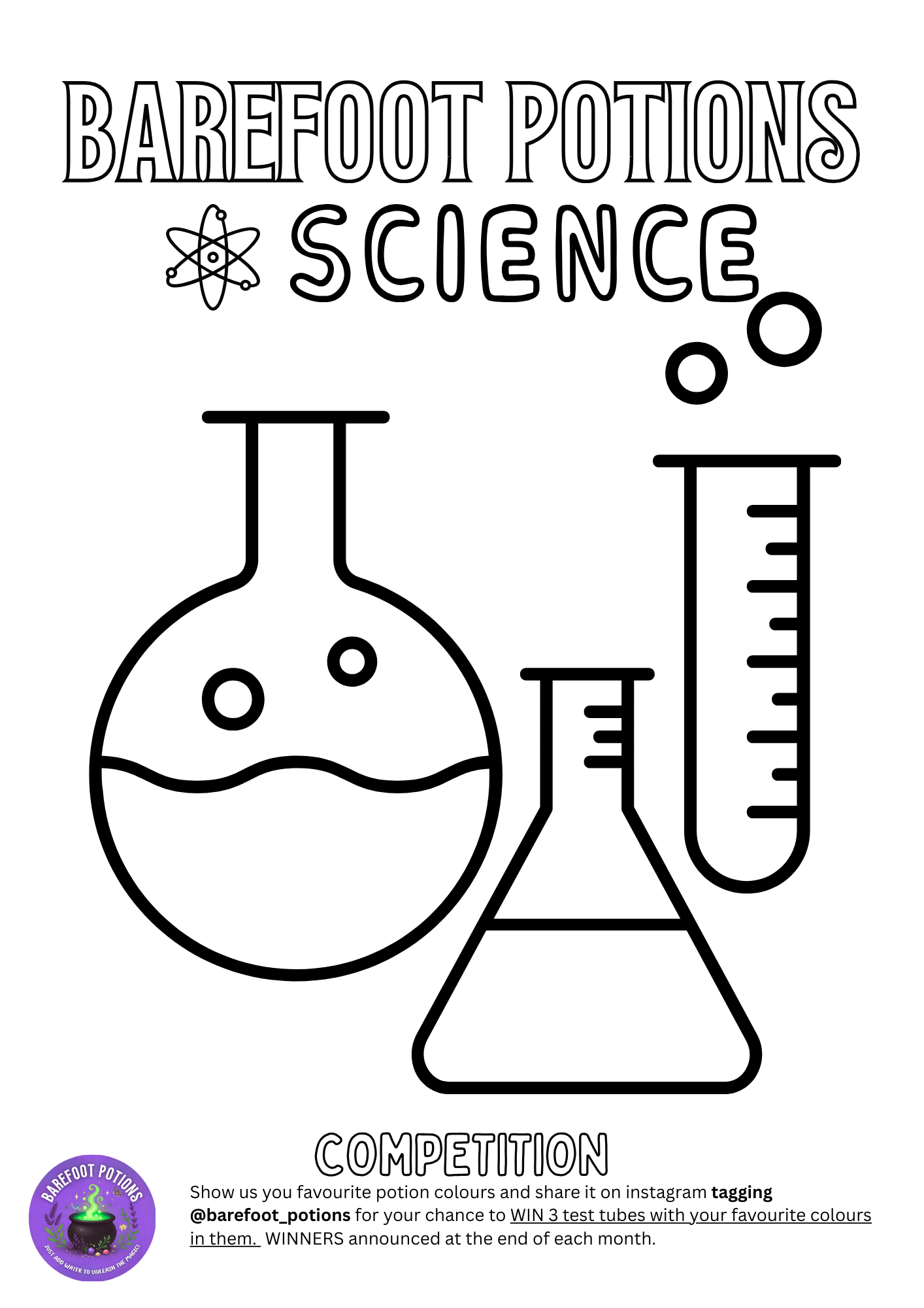 Science Colouring in sheet (Monthly Competition)