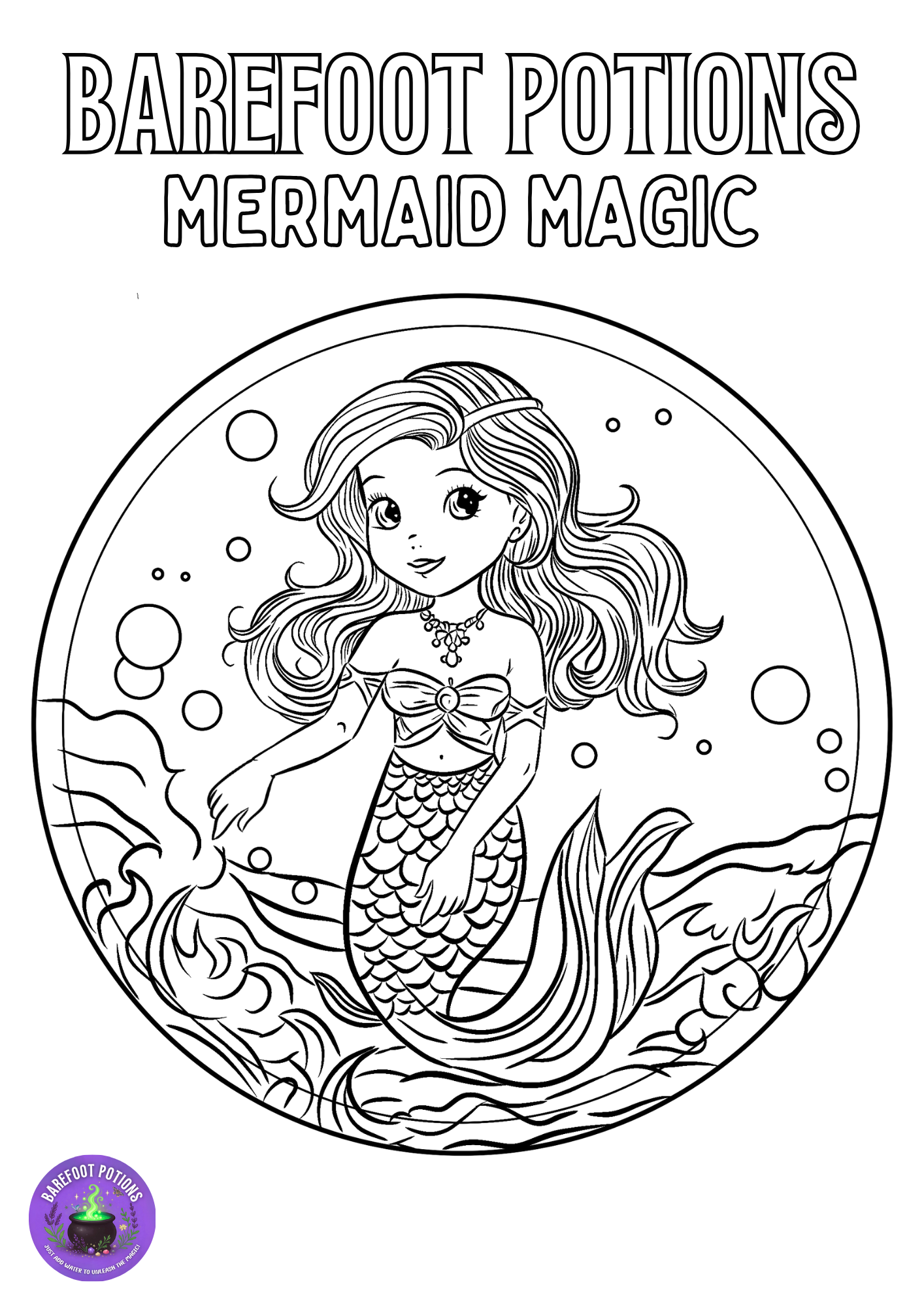 Mermaid Magic Colouring in sheet
