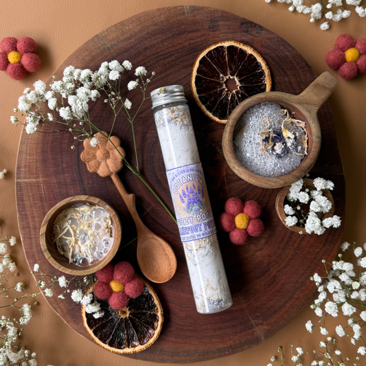 Botanical fizzy potion for colourful bubbling sensory play