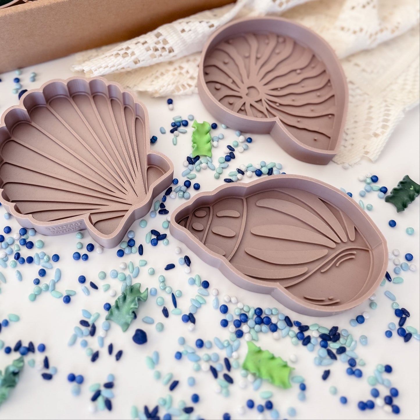 Mini Seashell Tray Trio