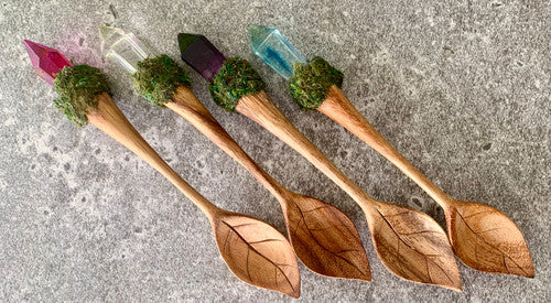 Crystal Leaf Spoon