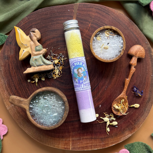 Magic Pixie Dust fizzy potion for colourful bubbling sensory play