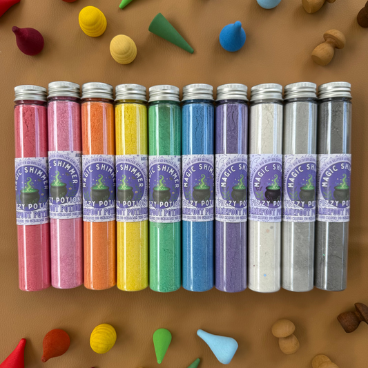 Magic Shimmer fizzy potion for colourful bubbling sensory play